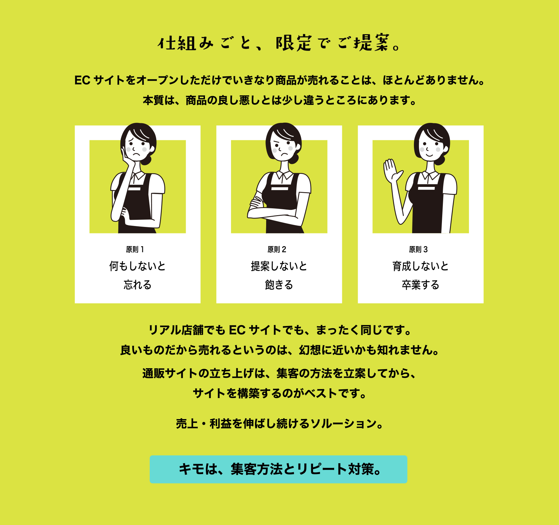 ECサイトを開店しただけでいきなり商品が売れることはありません